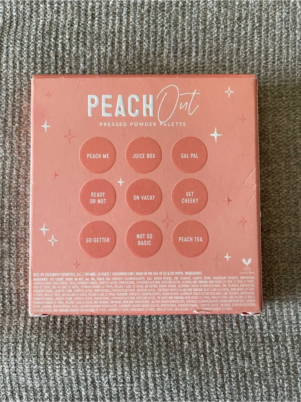 ColourPop Peach Out Eyeshadow Palette - Peach, Coral, Gold